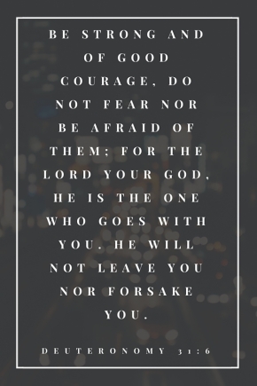 Be strong and of good courage